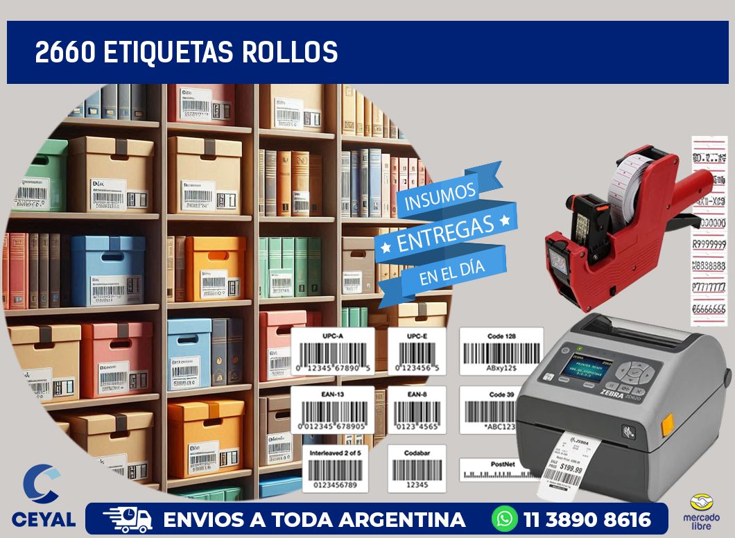2660 etiquetas rollos