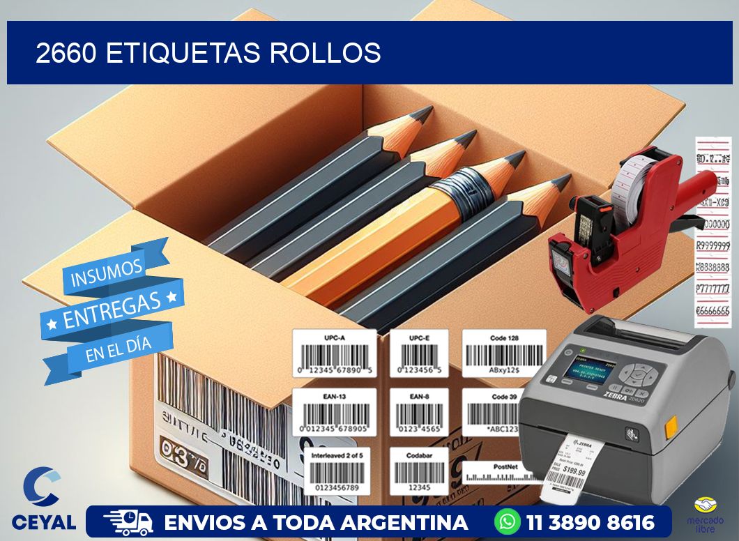 2660 etiquetas rollos