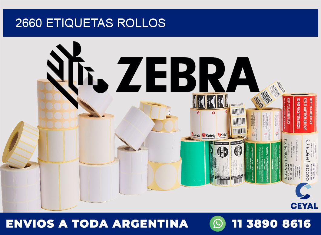 2660 etiquetas rollos