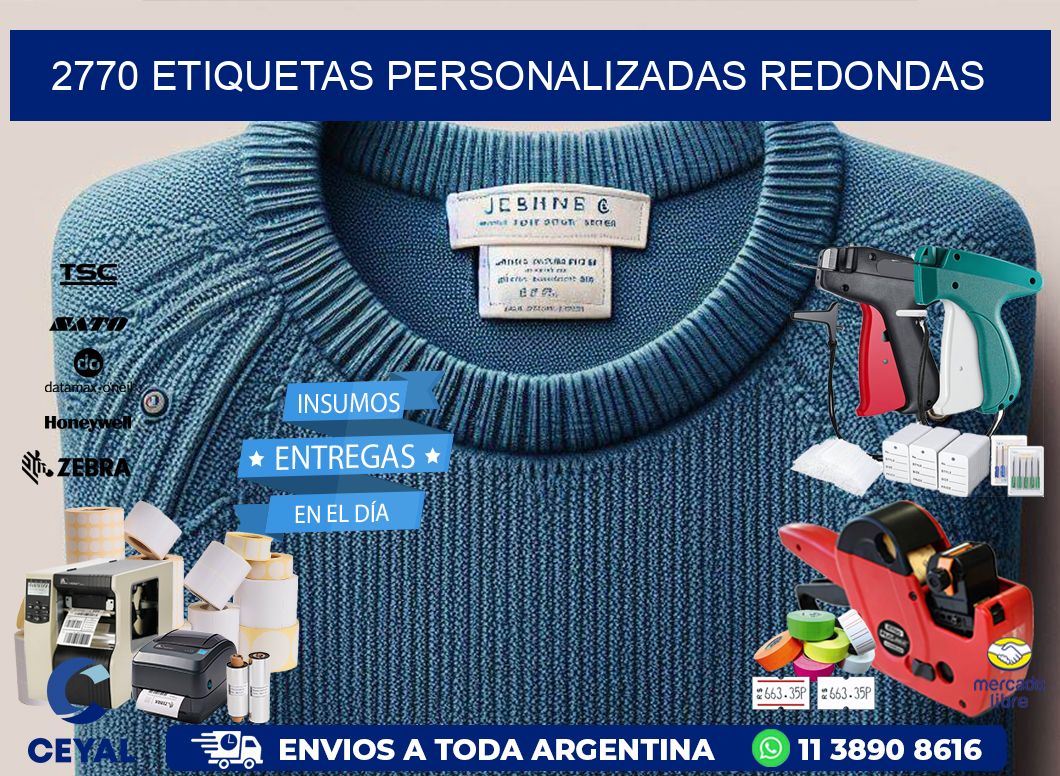 2770 Etiquetas personalizadas redondas