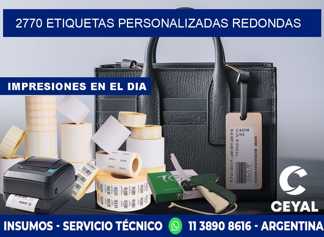 2770 Etiquetas personalizadas redondas