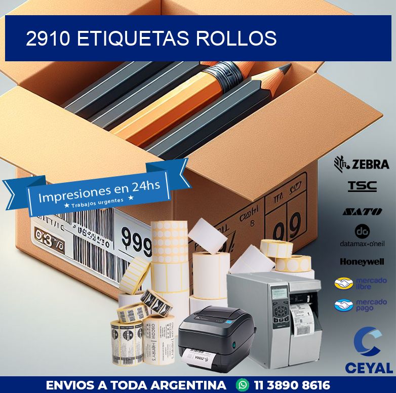 2910 etiquetas rollos