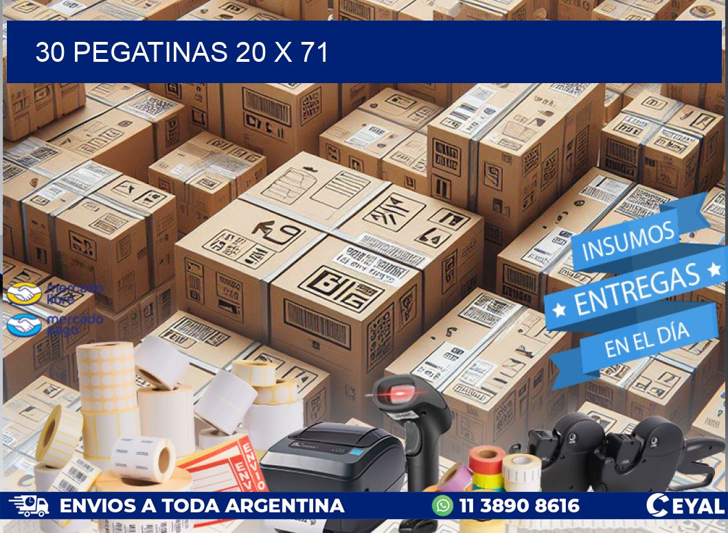 30 PEGATINAS 20 x 71