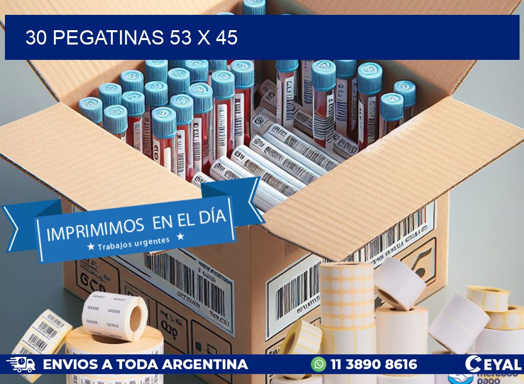 30 PEGATINAS 53 x 45
