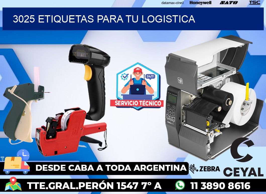3025 etiquetas para tu logistica