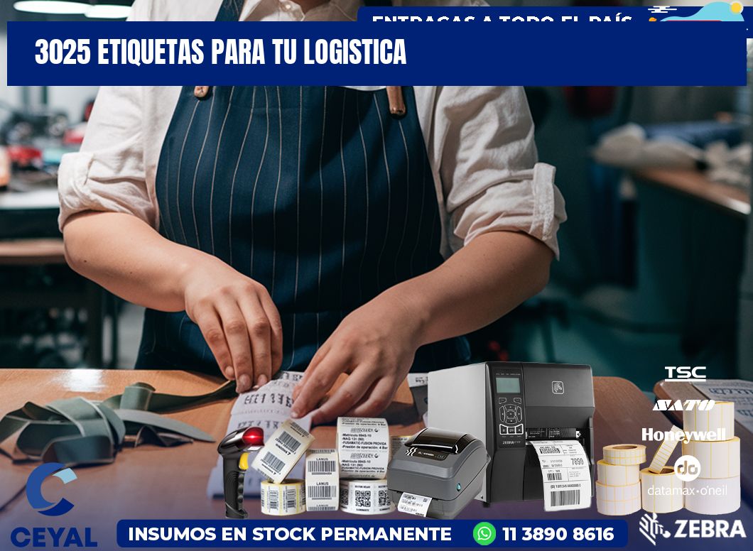 3025 etiquetas para tu logistica