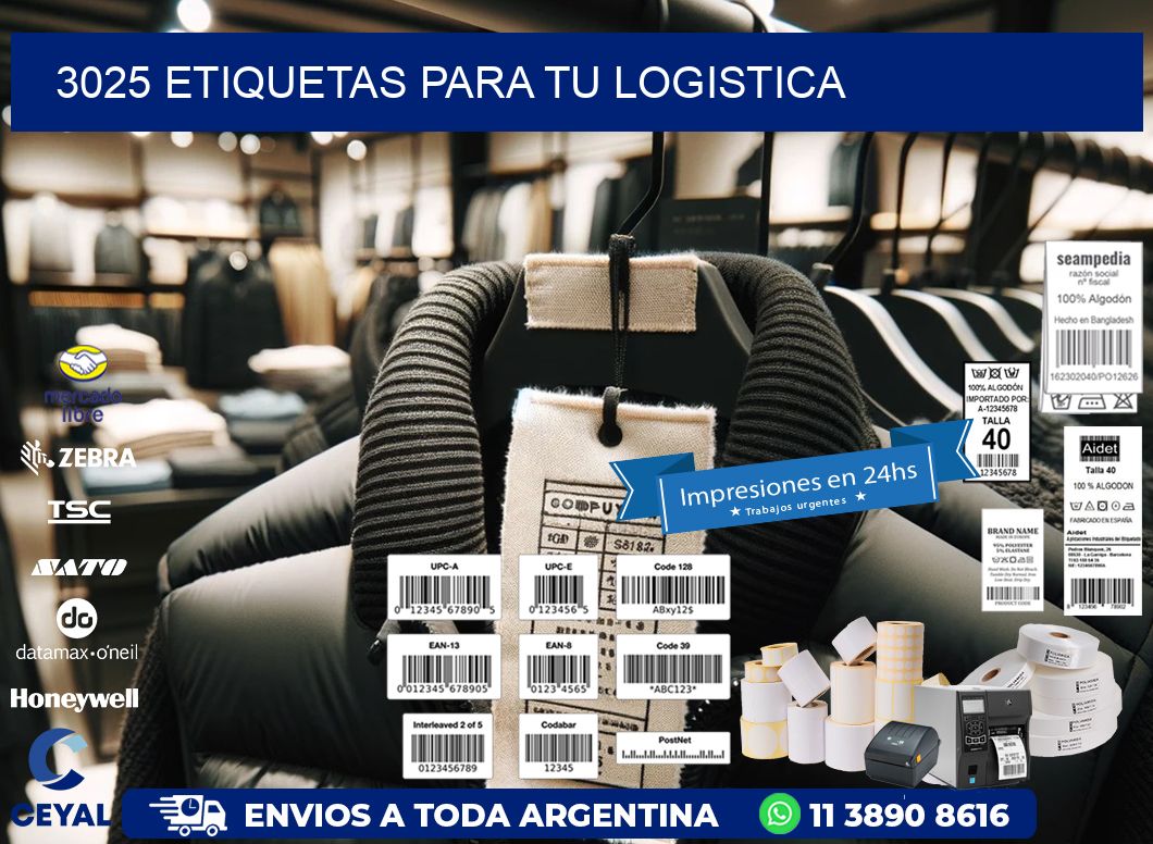 3025 etiquetas para tu logistica