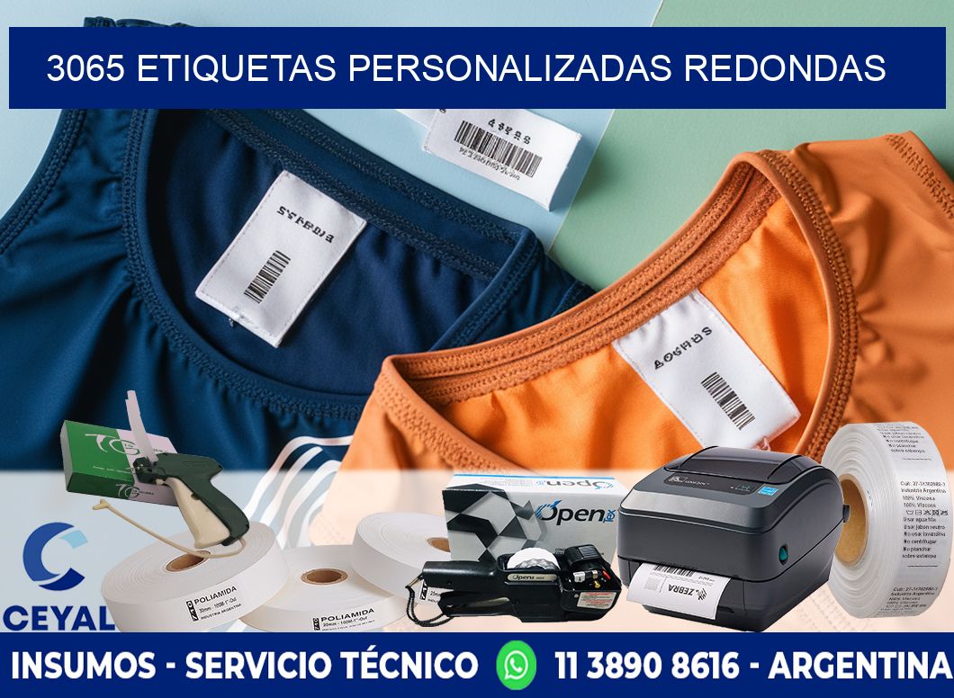 3065 Etiquetas personalizadas redondas