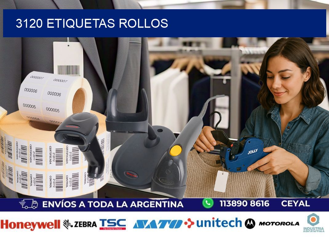 3120 etiquetas rollos