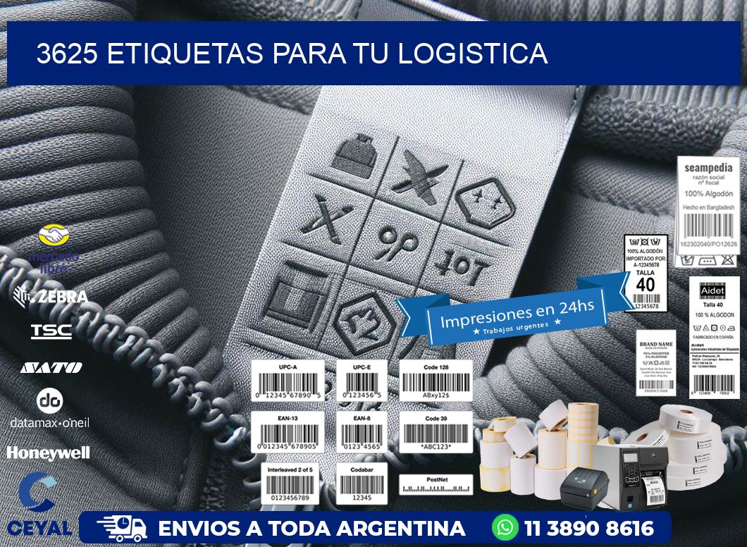 3625 etiquetas para tu logistica
