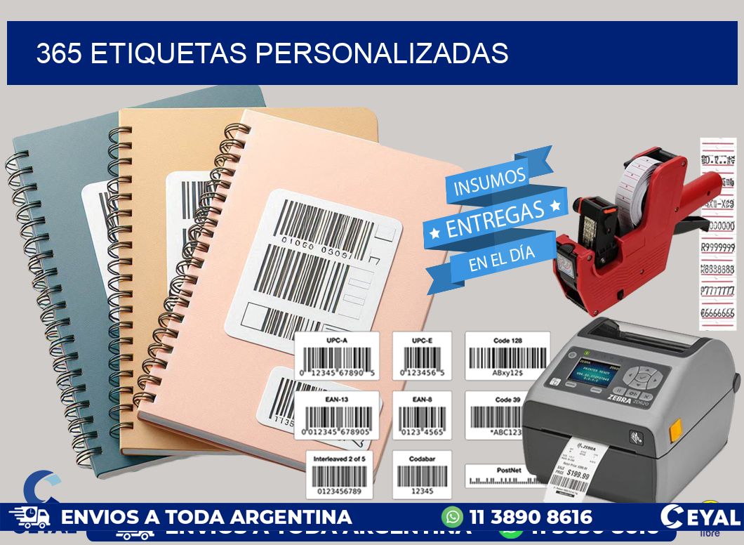 365 Etiquetas personalizadas