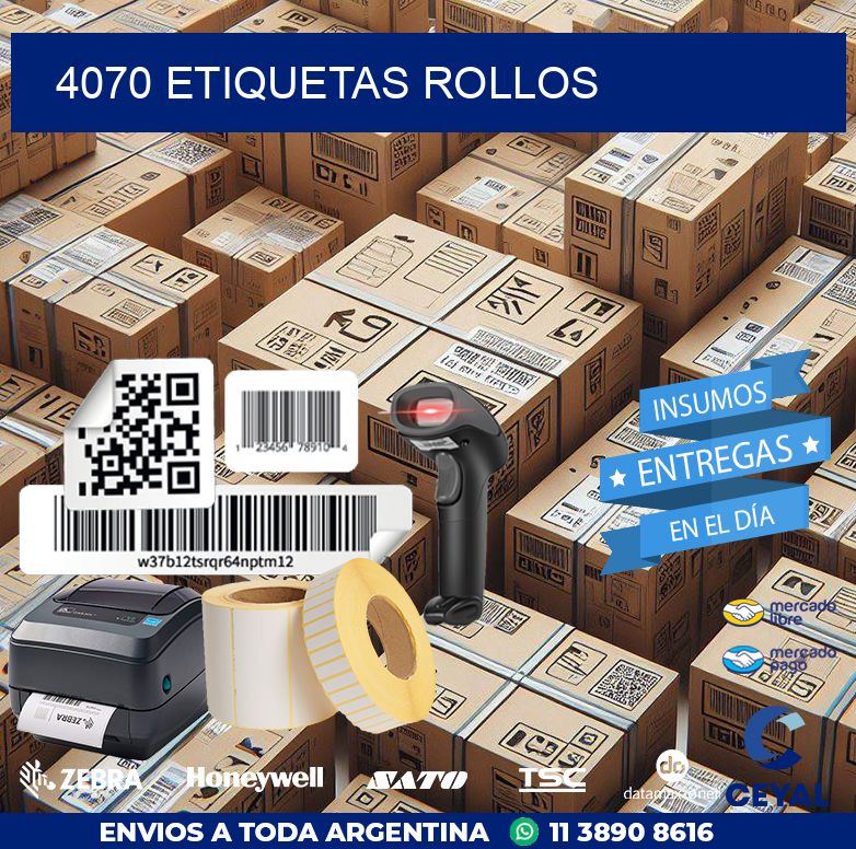 4070 etiquetas rollos