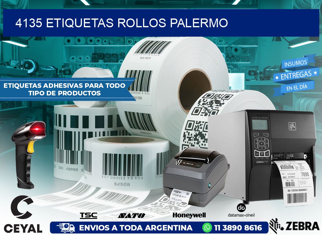 4135 etiquetas rollos PALERMO