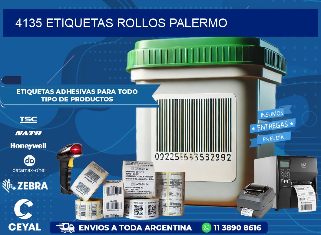 4135 etiquetas rollos PALERMO