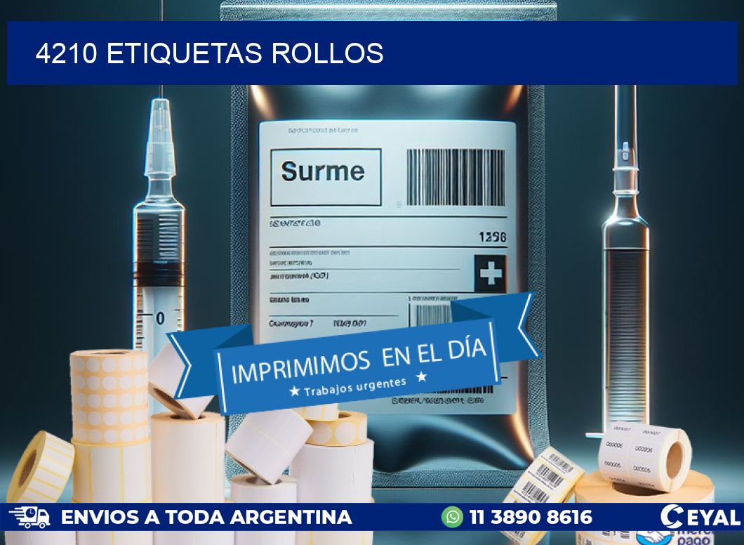 4210 etiquetas rollos