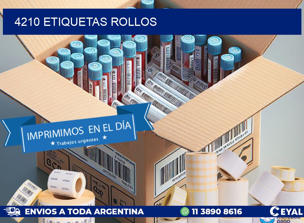 4210 etiquetas rollos