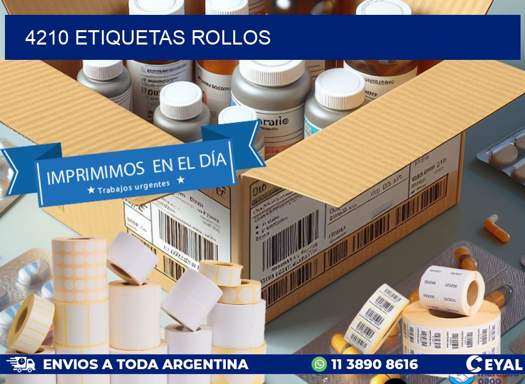 4210 etiquetas rollos