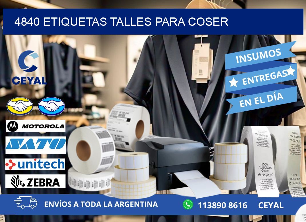 4840 ETIQUETAS TALLES PARA COSER