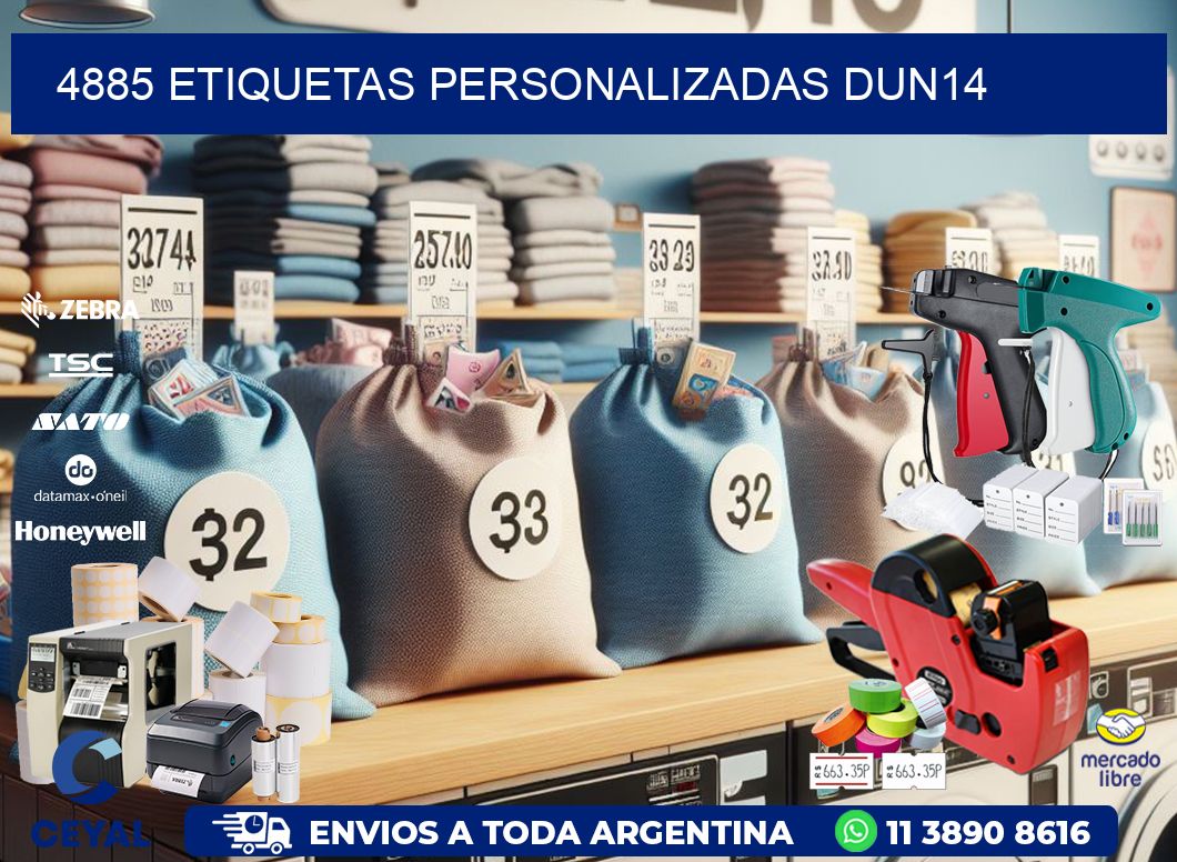 4885 Etiquetas personalizadas dun14