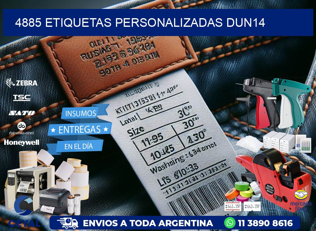 4885 Etiquetas personalizadas dun14