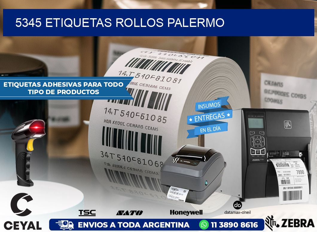 5345 etiquetas rollos PALERMO