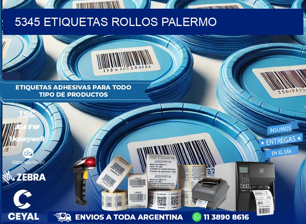 5345 etiquetas rollos PALERMO