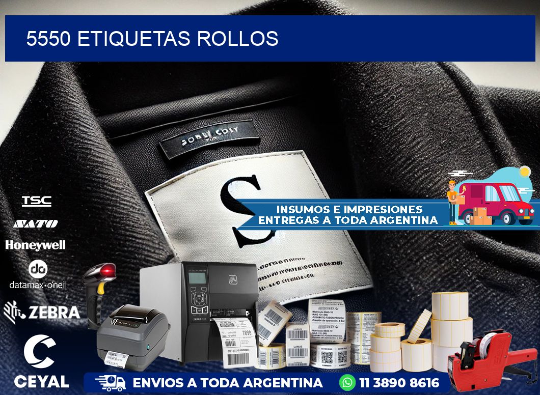 5550 etiquetas rollos