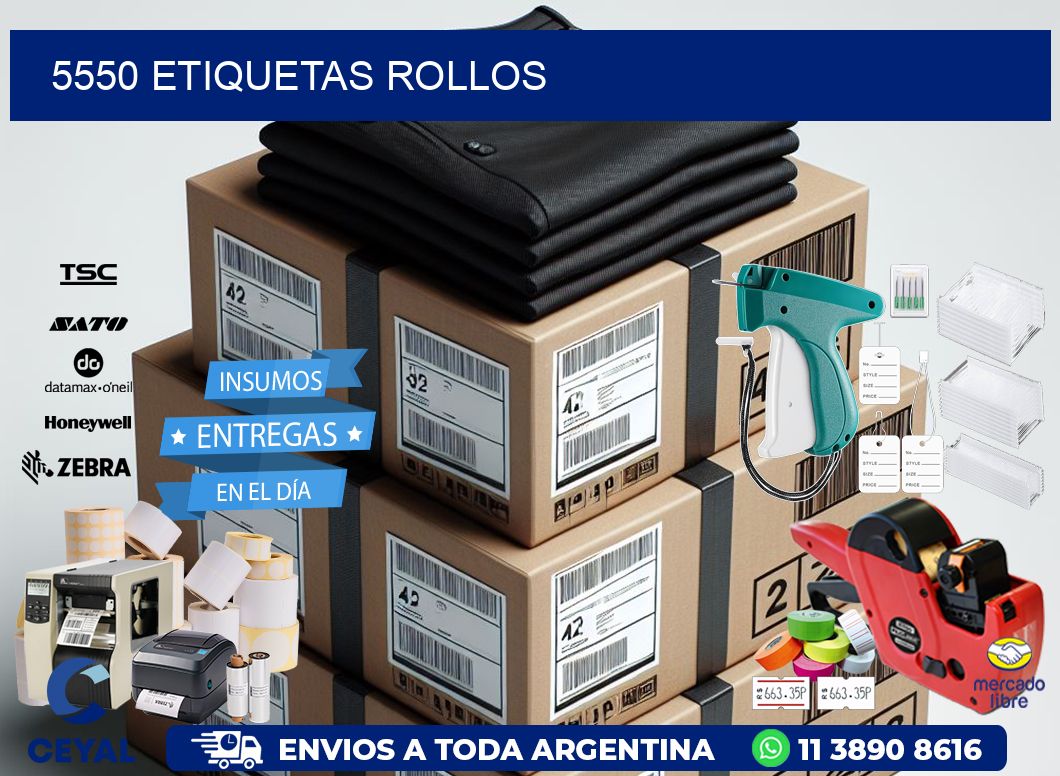 5550 etiquetas rollos