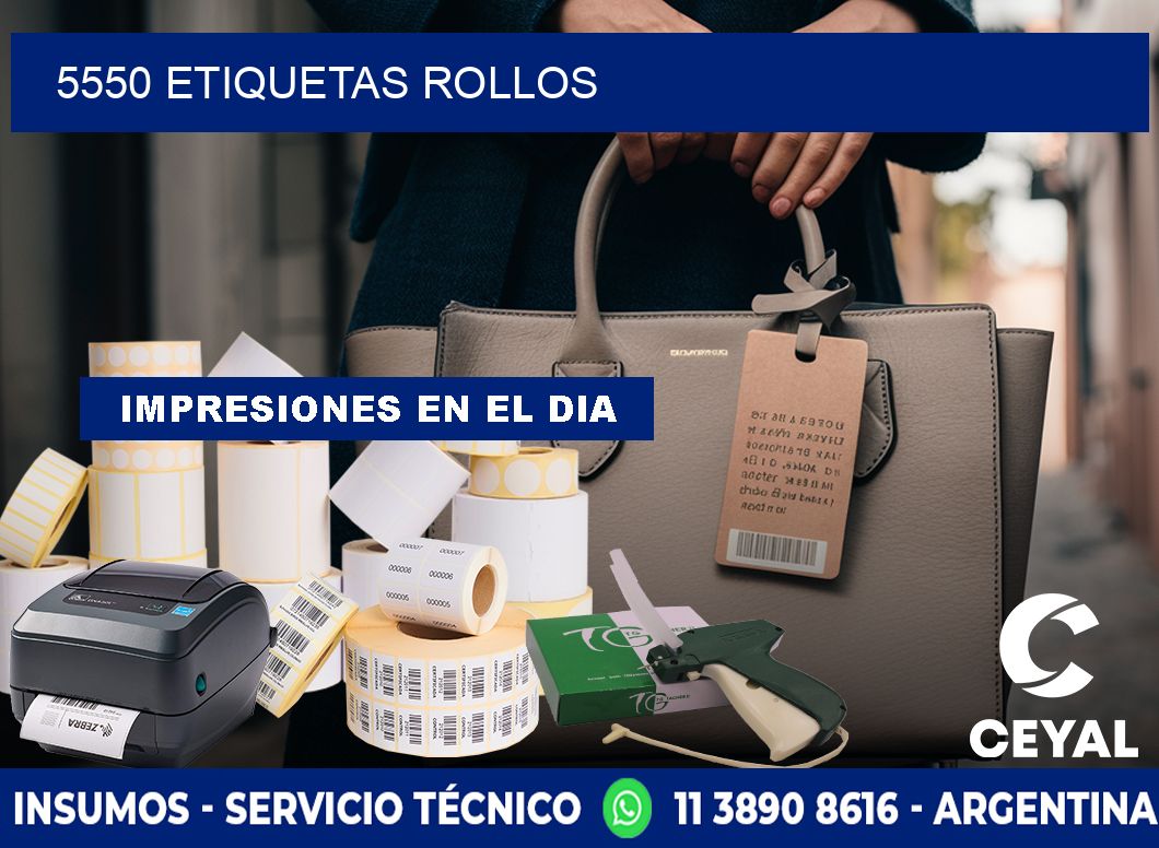 5550 etiquetas rollos