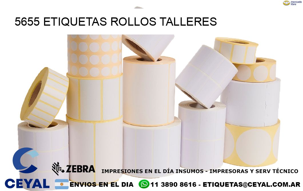 5655 etiquetas rollos TALLERES