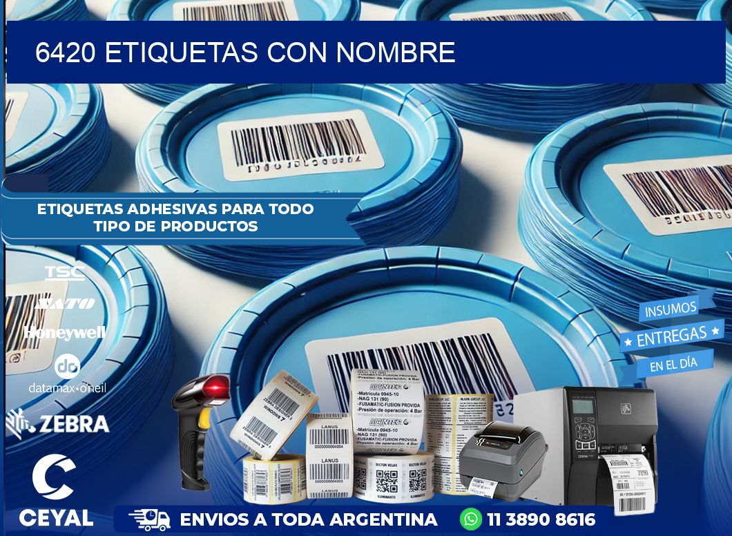6420 etiquetas con nombre