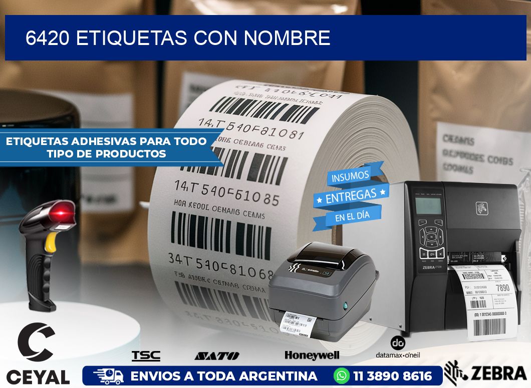 6420 etiquetas con nombre