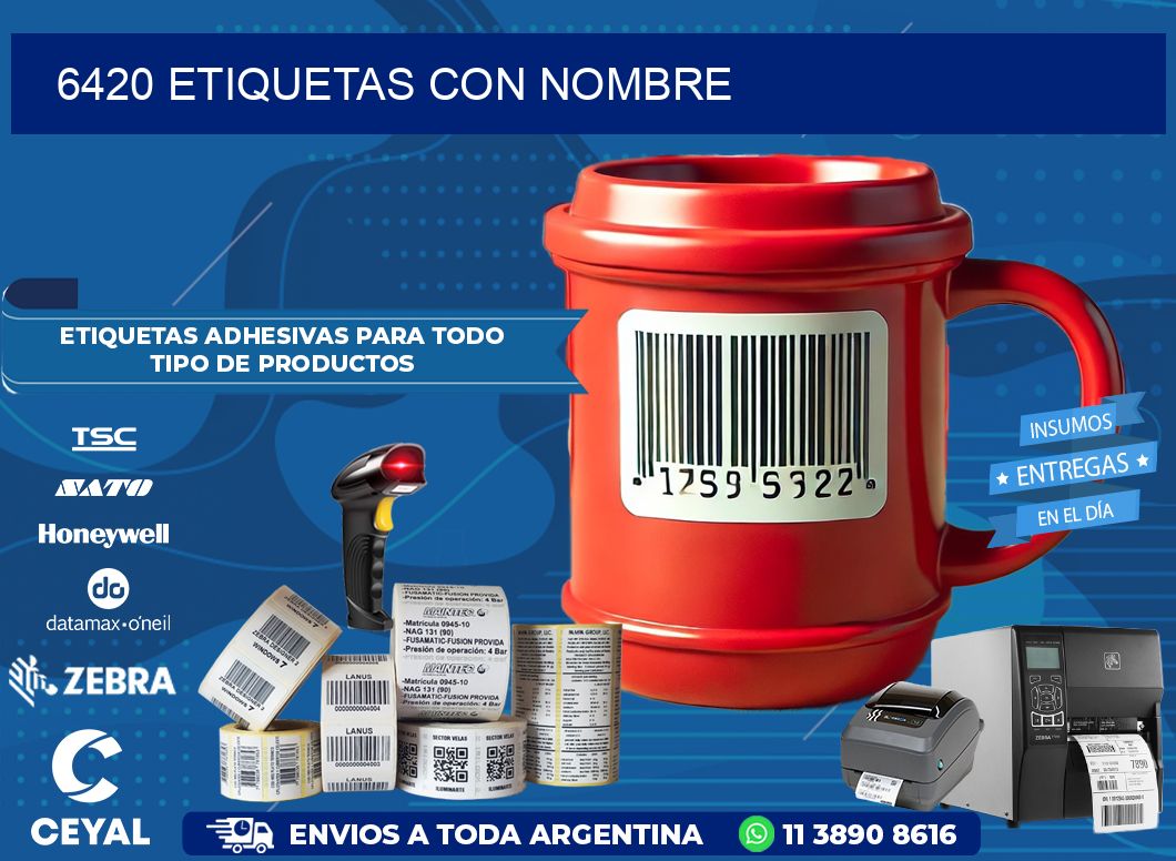 6420 etiquetas con nombre