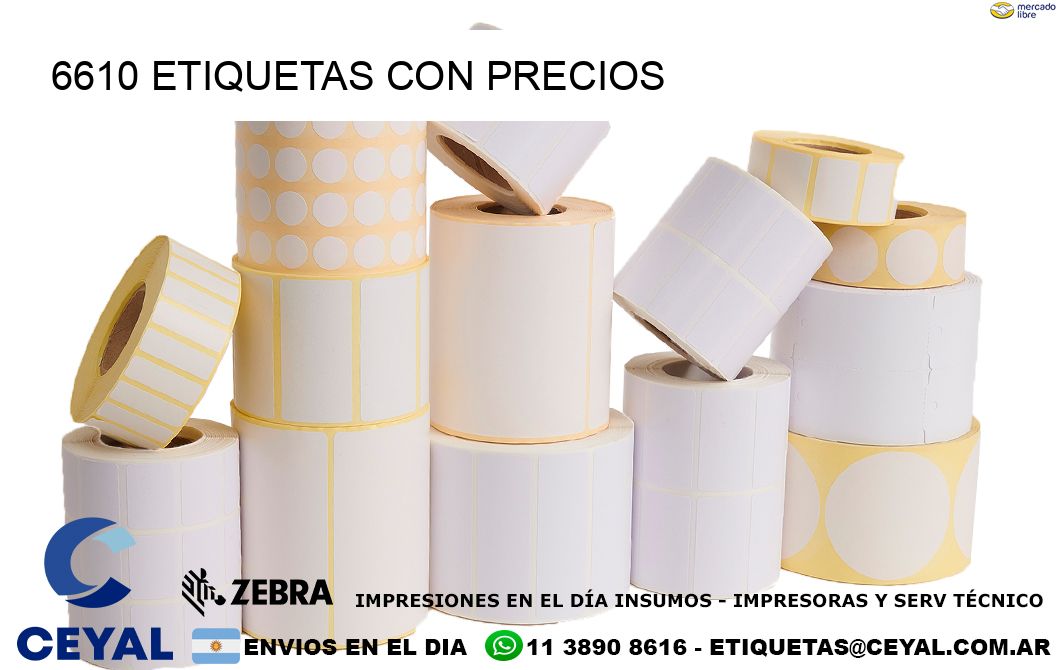 6610 etiquetas con precios