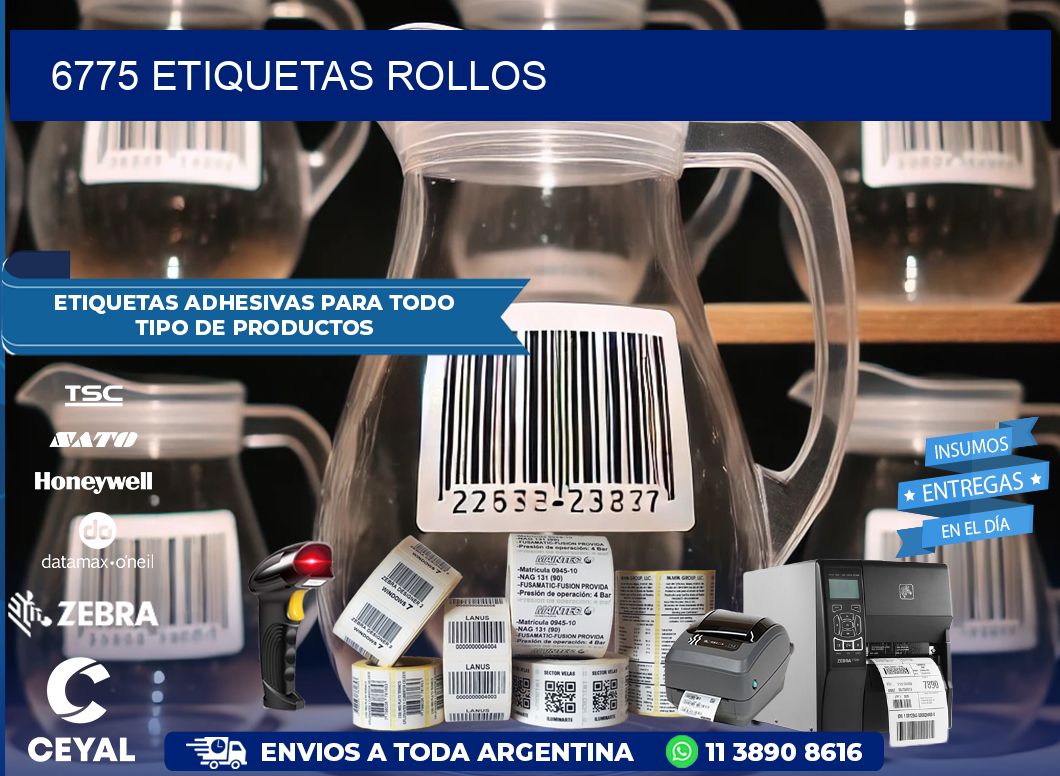 6775 etiquetas rollos