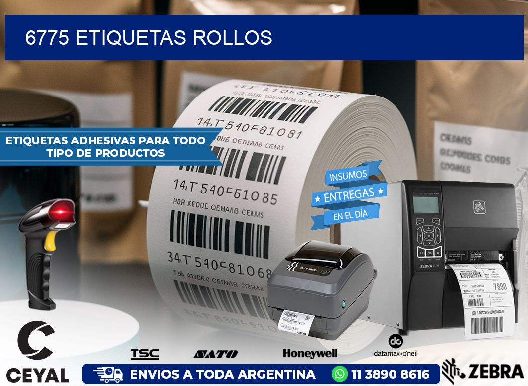 6775 etiquetas rollos