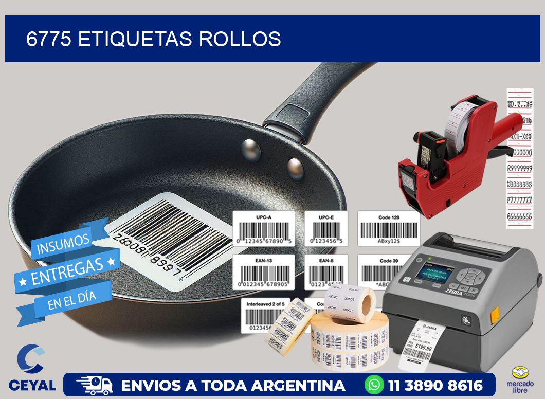 6775 etiquetas rollos