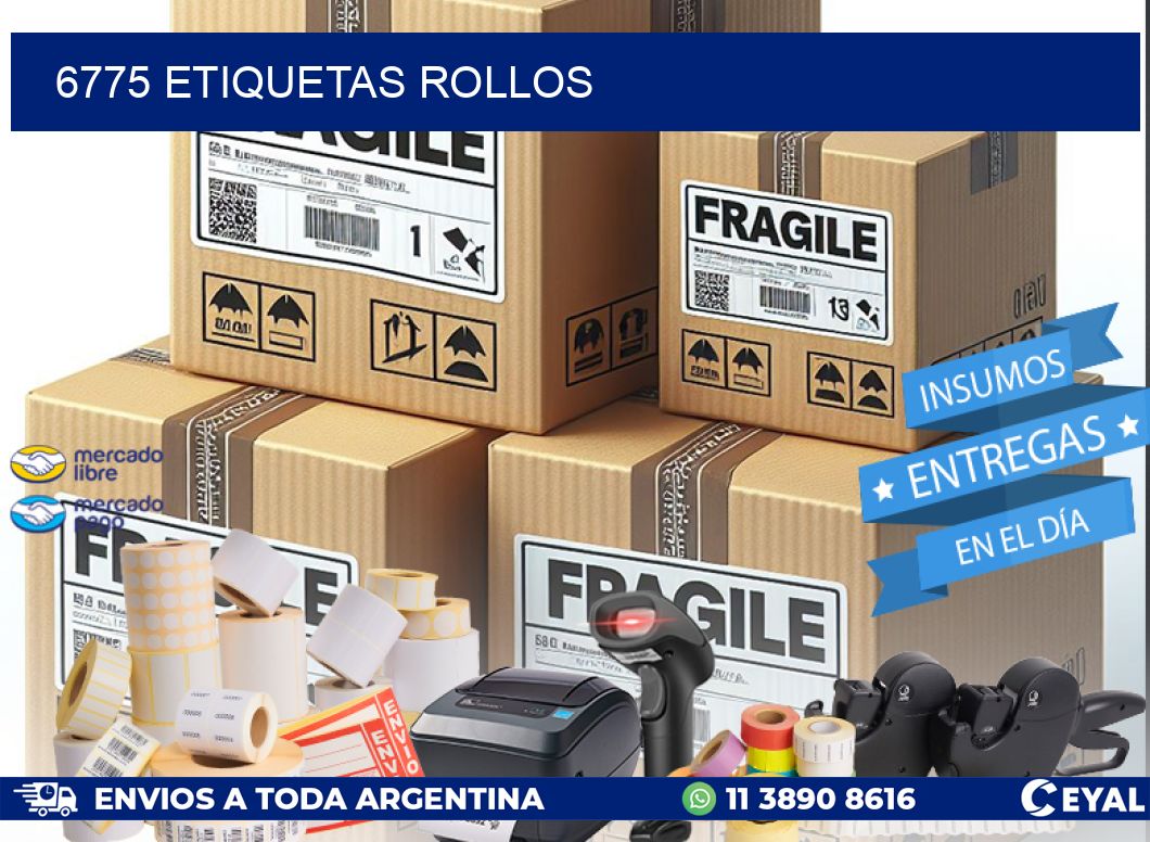 6775 etiquetas rollos