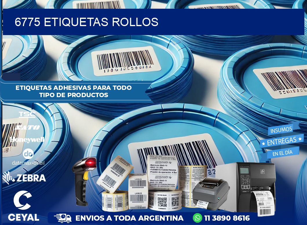6775 etiquetas rollos