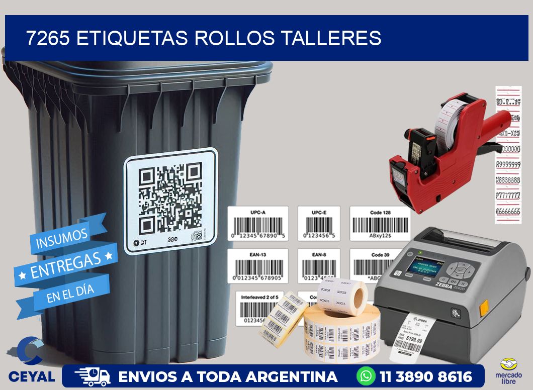 7265 etiquetas rollos TALLERES