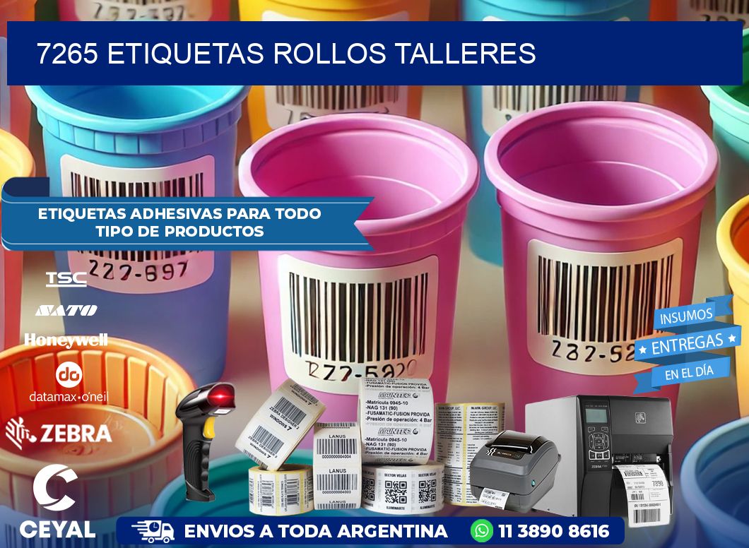 7265 etiquetas rollos TALLERES