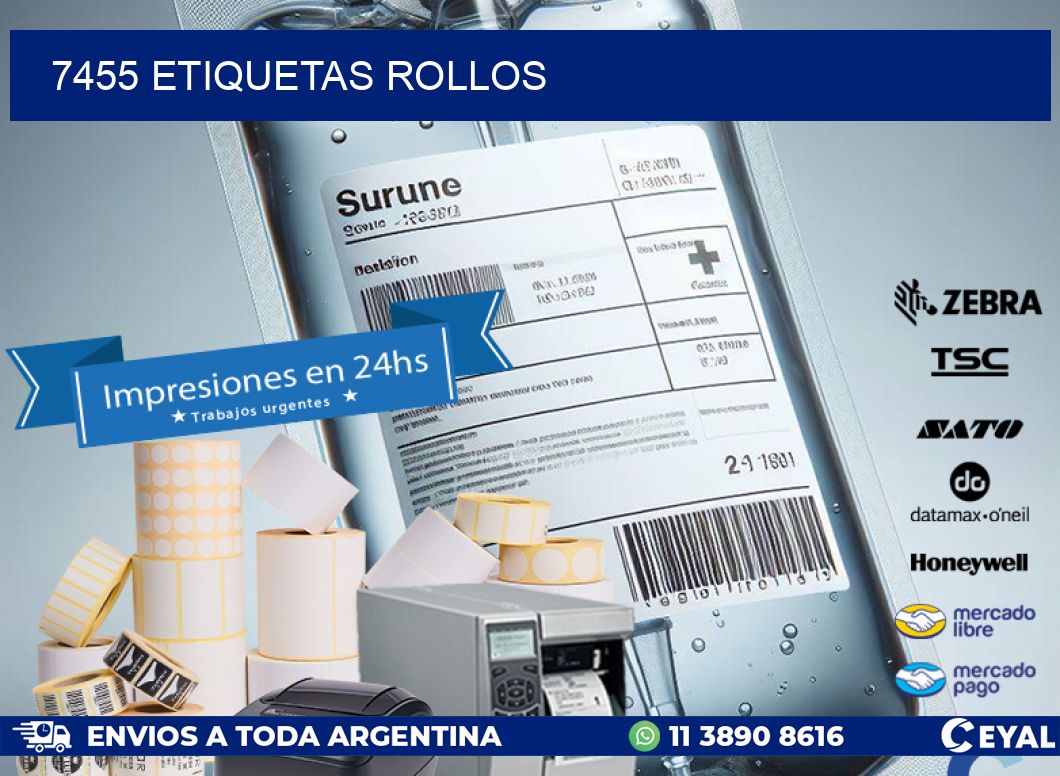 7455 Etiquetas rollos