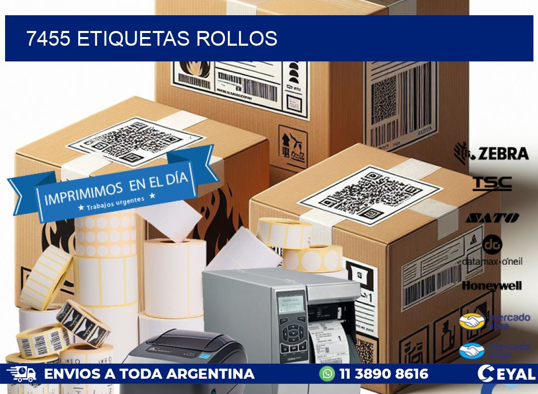 7455 Etiquetas rollos