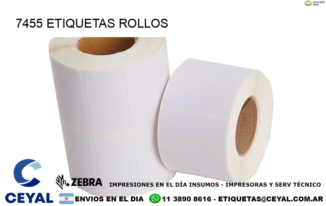 7455 Etiquetas rollos