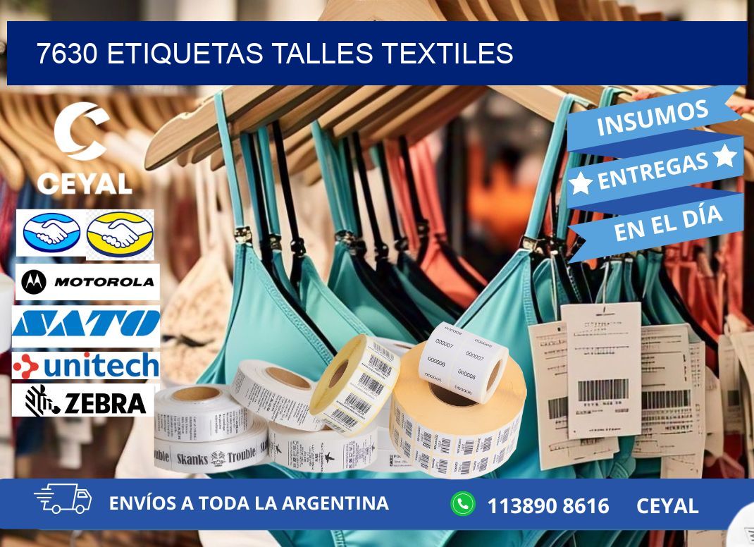 7630 ETIQUETAS TALLES TEXTILES
