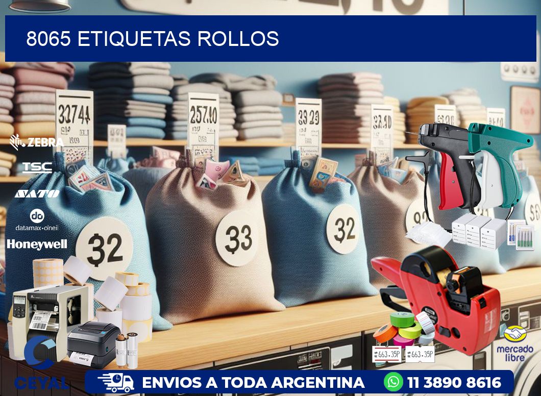 8065 etiquetas rollos