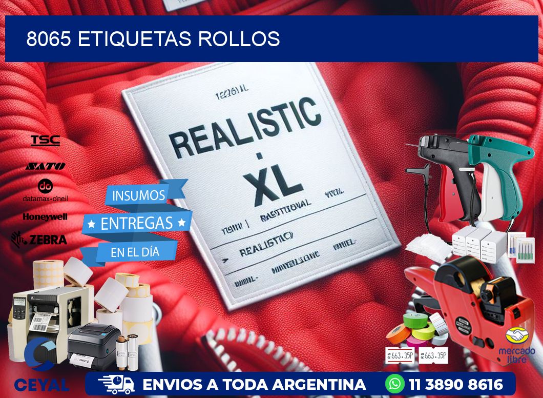 8065 etiquetas rollos