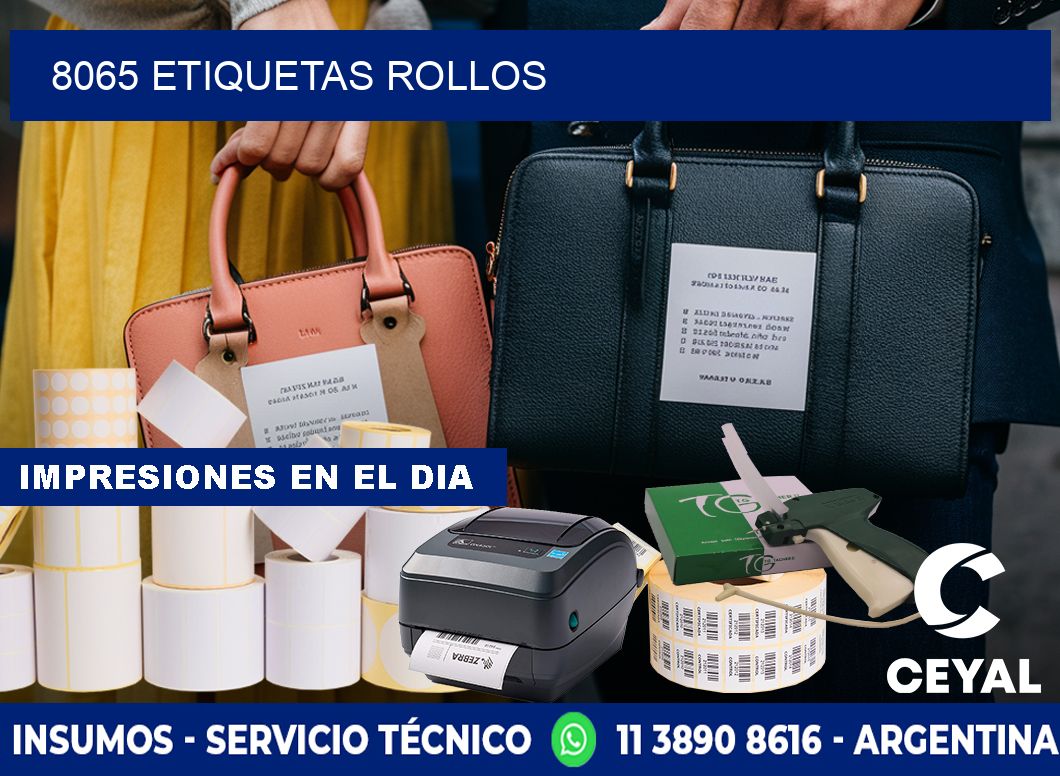 8065 etiquetas rollos