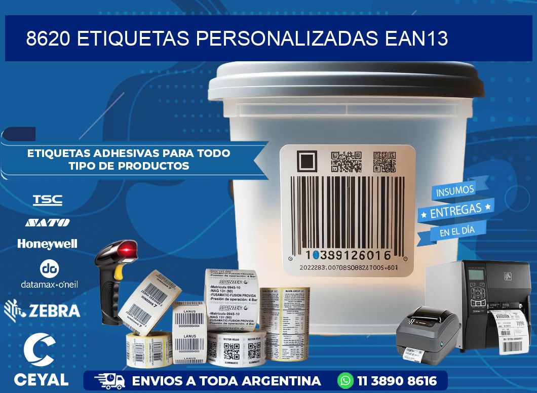 8620 Etiquetas personalizadas ean13
