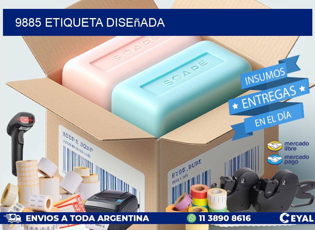 9885 etiqueta diseñada